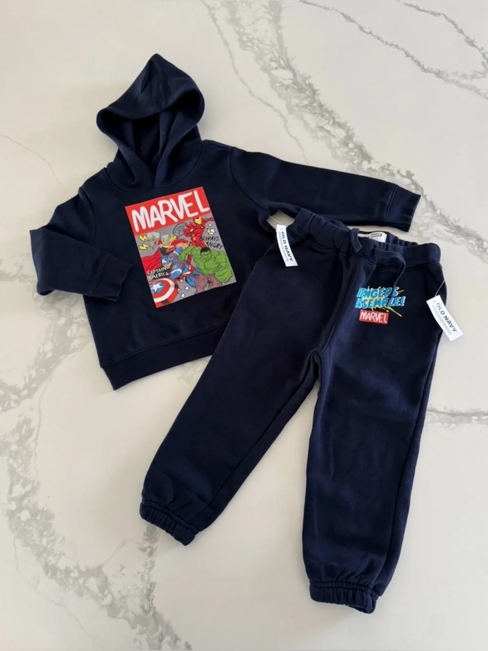 Marvel Avengers Superhero Toddler Boys’ Sweatshirt & Joggers 2T
